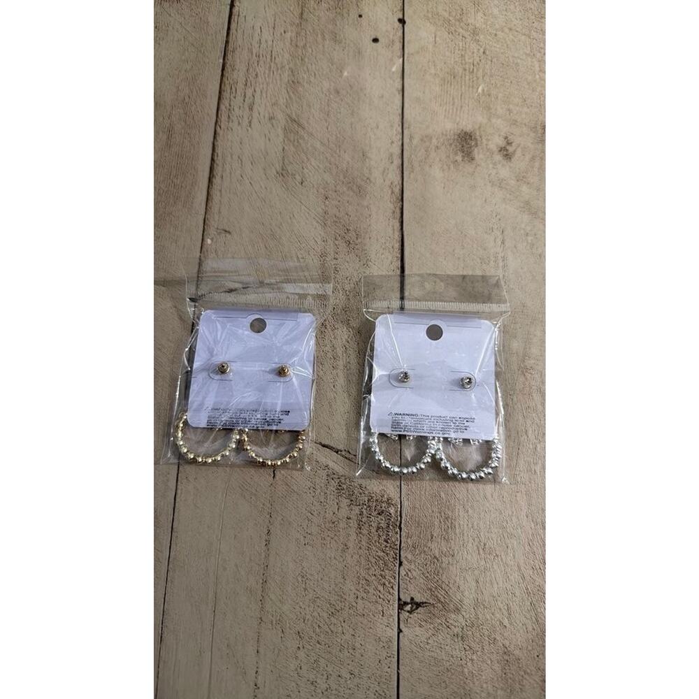 Top&Top PASTEL Collection Pearl and Rhinestone Earrings - Picture 2 of 6